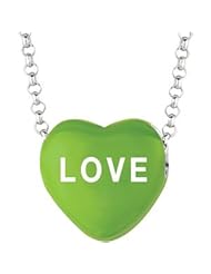 Sweethearts Enamel "Love" Heart on 16" Necklace Pendant with Gift Box