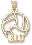 Eastern Illinois Panthers EIU Volleyball Pendant - 14KT Gold Jewelry