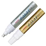 Uni-paint Marker, Broad Tip, Metallic Silver, Sold as 1 each