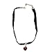 Pusheng Gothic Velvet Heart Crystal Charm Choker Handmade Collars Pendant Necklace