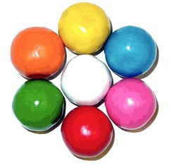 Carousel Sugar Free Gumballs 1 Lbs by Ford Gum - Sugar Free Desserts