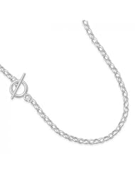 MMA Silver - 18 inch Toggle Rolo Necklace