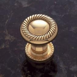 Classic Collection Solid Brass Finish 31 mm Rope Knob with Back Plate