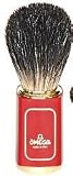 Omega Red Golden Square Badger Shaving Brush with Stand - #63180R