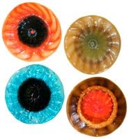 Jewel Wall Plates Brown W/Red