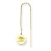 14K Baltimore Ravens Disc Logo w/Name Threader Earrings