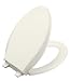 KOHLER K-4636-96 Cachet Quiet-Close Elongated Toilet Seat, Biscuit