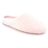 Moonlights "Livia" Ladies Softie Bobble Mule Slippers - Pink
