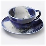 【美濃焼 コーヒー碗皿】 ブルーマーブル 珈琲碗皿 〔キャッシュバックキャンペーン対象商品〕