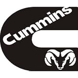 Cummins dodge vinyl lettering decal sticker, Black 