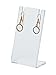 Marketing Holders 6 Pack Earring Holder Clear Acrylic Slant Back Display Stand for Studs Hoops Dangling Earrings Bracelets by Marketing Holders