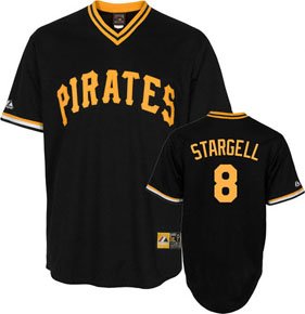 Willie Stargell Pittsburgh Pirates Black Majestic Cooperstown Replica Jersey