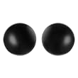 Sterling Silver Black Ball Earrings