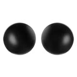 Sterling Silver Black Ball Earrings