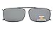 Eyekepper Metal Frame Rim Polarized Lens Clip On Sunglasses Grey Lens 2 3/16