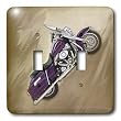 Light Switch Cover Picturing Picturing Harley-Davidson Motorcycle - double toggle switch