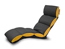 Plain Lazy Crash Pad Chair, Black / Orange