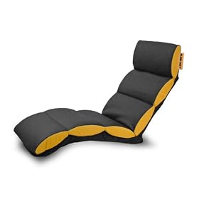 Plain Lazy Crash Pad Chair, Black / Orange