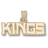 Los Angeles Kings 1in x 1/4in Pendant - 10kt Gold/10kt yellow gold