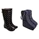 Free Colourful Spotted Wellie Boot Bag with colourful spotted wellington boots