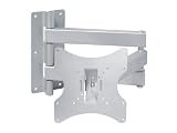 NEW Universal Silver 3 Way Adjustable Swivel Swiveling Tilt Tilting Articulating Full Motion Corner TV Wall Mount Bracket VESA 50x50 75x75 100x100 200x100 200x200 for fits Samsung LCD LED 19 22 26 32 37 LN19C450 LN19C350 UN9C4000 LN26C450 LN26C350 UN26C4000 UN32C5000 UN32C4000 LN32C350D1D LN32C450E1D LN32C530F1F UN32C5000QF UN32C6500VF UN37C5000 LN37C550J11F UN37C5000
