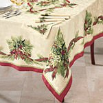 Expressions Christmas Ribbons Table Linens