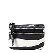 Dooney Bourke Zebra Coin Purse Bag Black trim