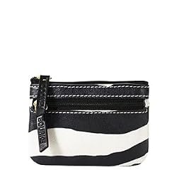 Dooney Bourke Zebra Coin Purse Bag Black trim