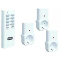 3 Funksteckdosen Funkschalter f�r Innen Comfort Plus 3 +1 Wei�