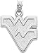 Sterling Silver West Virginia University WV Charm New