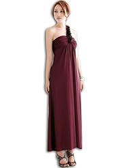 Sheath Fitted One Shoulder Chiffon/Satin Evening Dress 