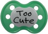 pacifiers soothers  Lots to Say Baby Pacifier  Too Cute Green