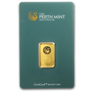 .9999+ Gold Bar - Perth Mint, 5 grams (in Assay Card)