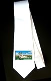 Party Decoration Necktie with prairie, grass, lynx, resting, cat
