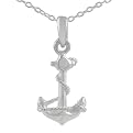 Silver Anchor Charm Necklace