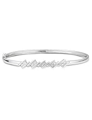 0.47 Cts Diamond Bangle in 18K White Gold
