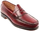 Bass Mens Shoes Penny Loafers Burgundy Brushed Leather