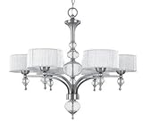 World Imports 8246-37 Beyond Modern 6 Light Chandelier, Brushed Nickel