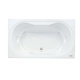 Jacuzzi EH85959WH Real Acrylic 72-Inch by 42-Inch by 23-Inch Whirlpool Bath, White Finish