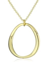 1AR by UnoAerre 18KT Gold Plated Open Circle Necklace