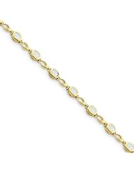 14k Gold Bezel Swirl Opal Bracelet