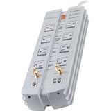 Belkin PureAV F9A833fc08 8-Outlet Isolator Home Theater Surge Protector (Gray/Silver)