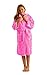 byLora Hooded Coral Fleece Robe for Girl, Boys, X-Large, Pink