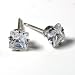 Beautiful 4mm Ice Cubic Zirconia Square Princess Cut Stud Earrings ~ Comes Gift Boxed