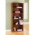 5 Shelf Bookcase Alder Wood Finish