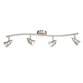 Cone Spot Light - 4 Light Track Spot Lighting Fixture - Brushed Nickel - B7578 by Vaxcel Lighting