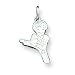 Sterling Silver Boy Martial Arts Charm with 20 inch Sterling Silver Chain