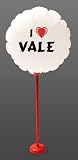 Round Shaped Party Balloon with I Love Vale