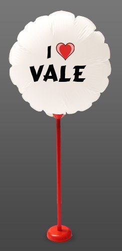 Round Shaped Party Balloon with I Love Vale