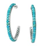 Sterling Silver Kingman Turquoise 1-1/2